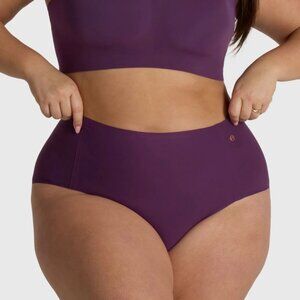 Evelyn & Bobbie Plus Size High Waist Retro Bikini NWT limited edition plum OS